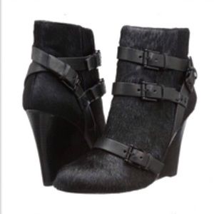 Rebecca Minkoff Calf Hair Wedge Boots